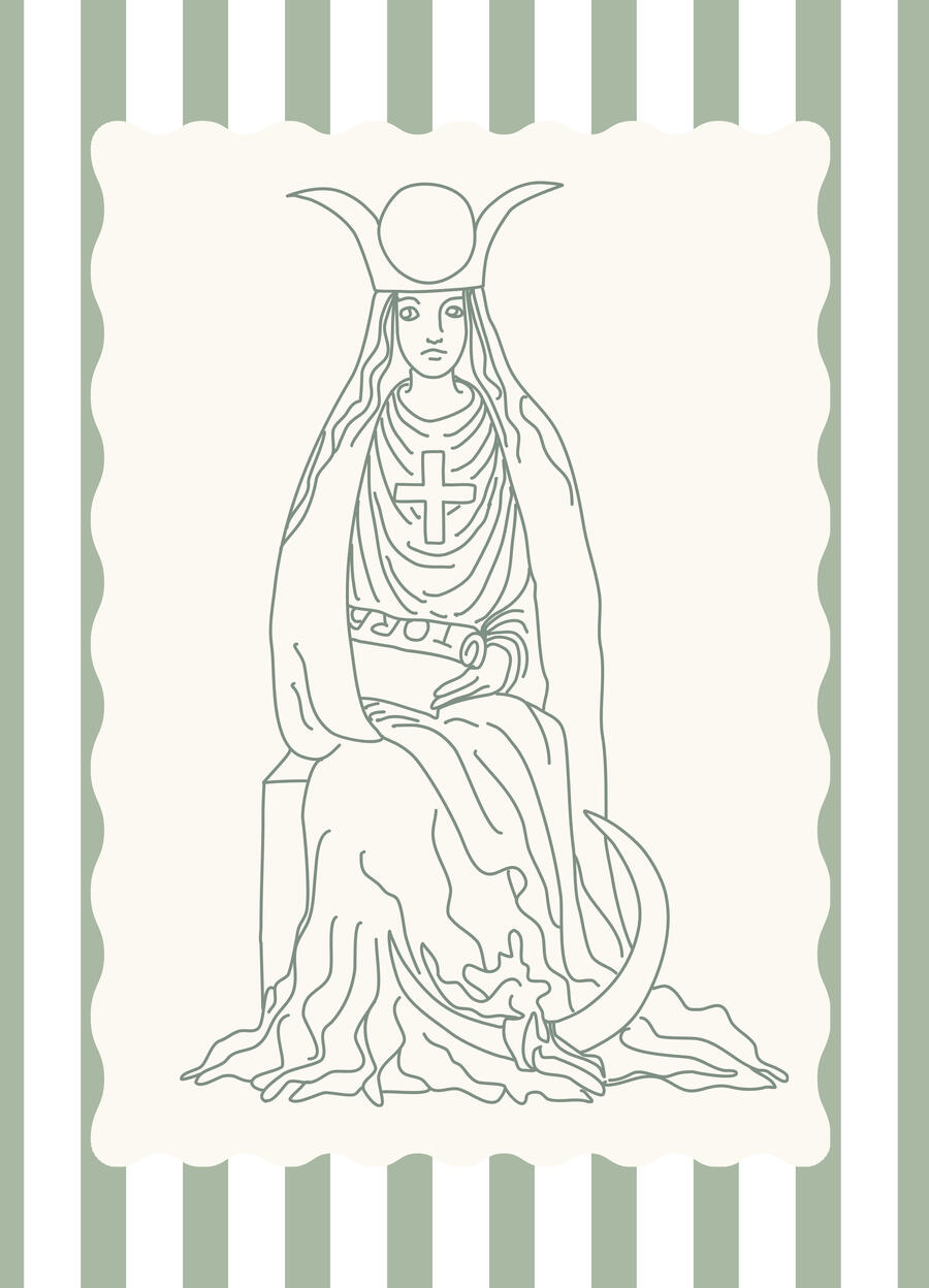 The House of Good Fortune Office A High Priestess symbolising intuition